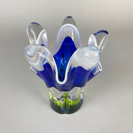Image 1 of Vase en verre d'art vintage par Josef Hospodka pour Chribska Glassworks, 1960s