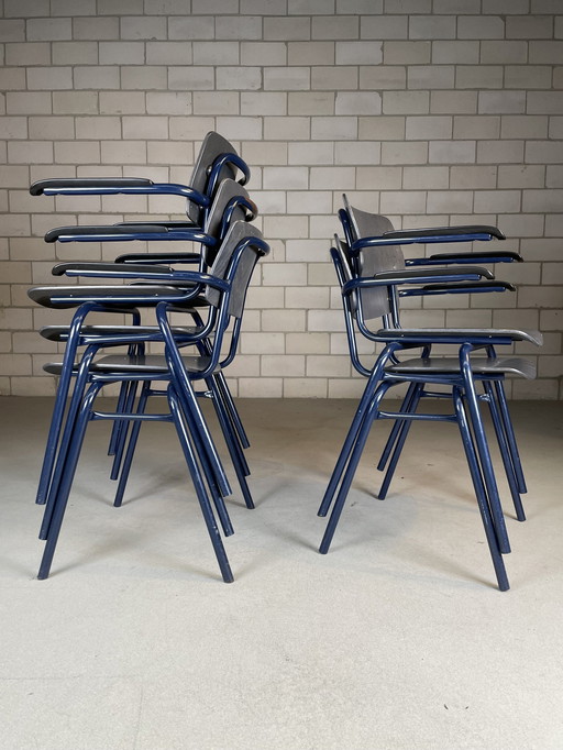 5X Chaise d'école industrielle