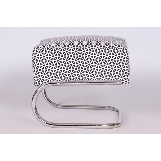 Image 1 of Tabouret vintage Bauhaus en acier chromé par Robert Slezák, Tchécoslovaquie 1930