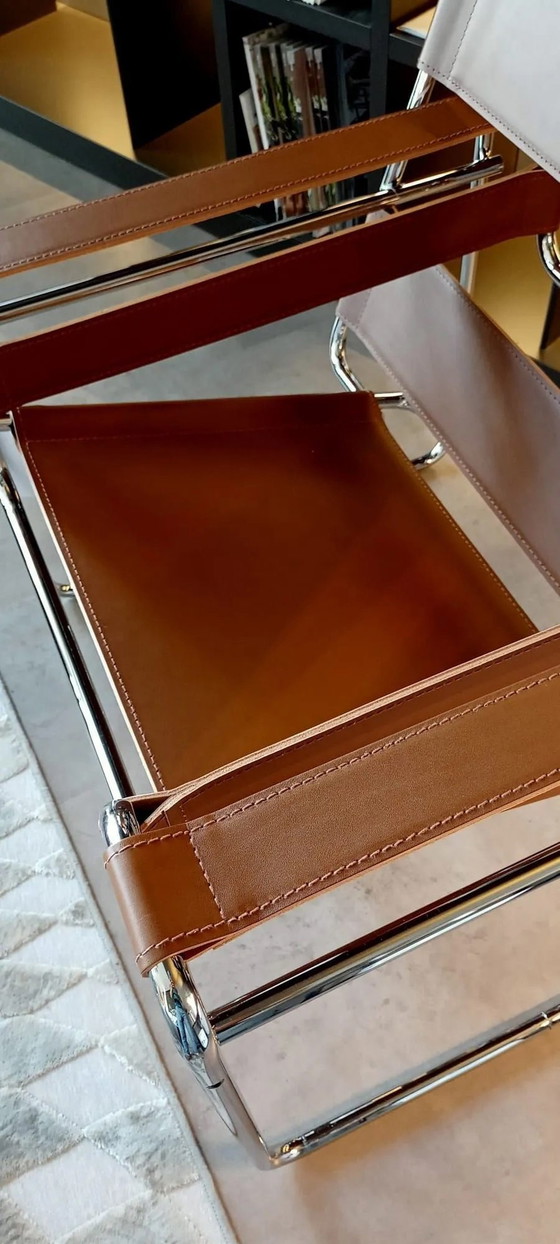 Image 1 of Knoll 2Xwassily B3 New- Never Used Cognac Leather Armchair Series 2024 By Marcel Breuer