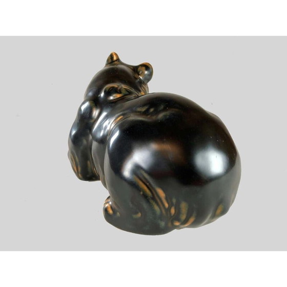 Image 1 of Figurine d'ours knud danois du milieu du siècle par Kyhn pour Royal Copenhagen, années 1950