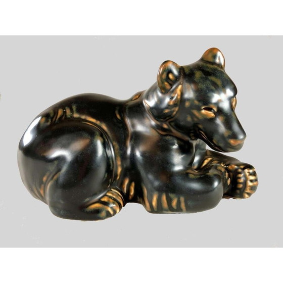 Image 1 of Figurine d'ours knud danois du milieu du siècle par Kyhn pour Royal Copenhagen, années 1950