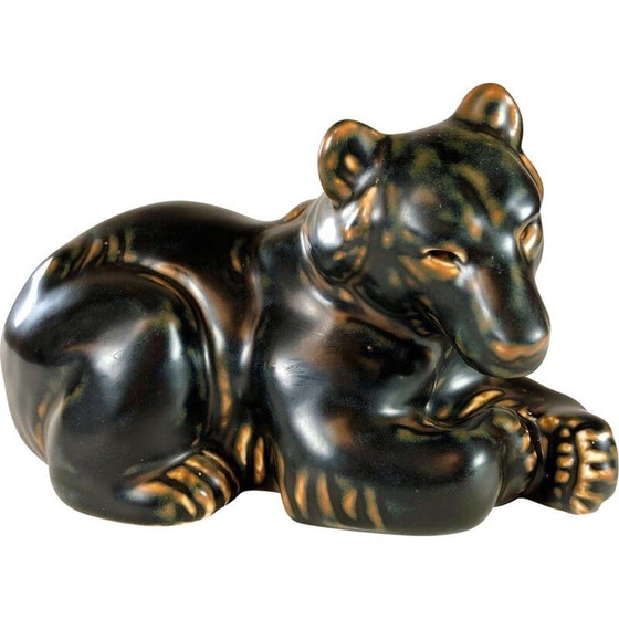 Image 1 of Figurine d'ours knud danois du milieu du siècle par Kyhn pour Royal Copenhagen, années 1950
