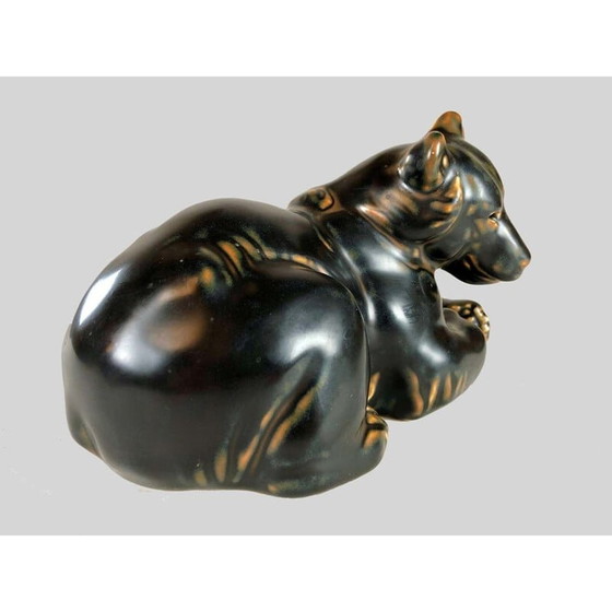 Image 1 of Figurine d'ours knud danois du milieu du siècle par Kyhn pour Royal Copenhagen, années 1950