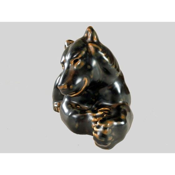 Image 1 of Figurine d'ours knud danois du milieu du siècle par Kyhn pour Royal Copenhagen, années 1950