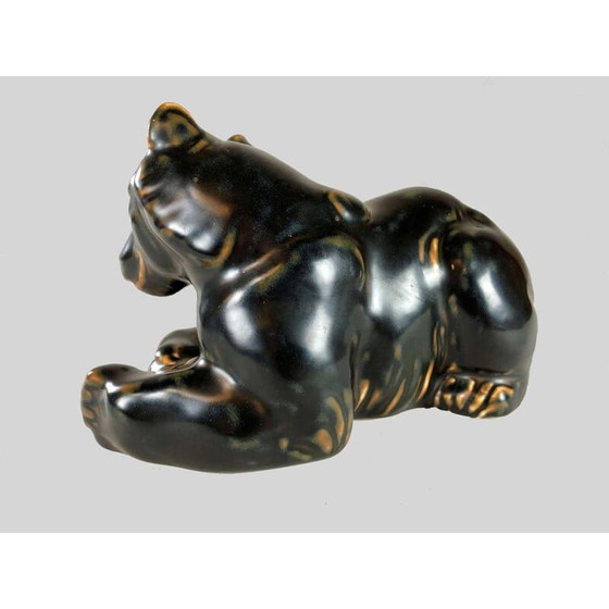 Image 1 of Figurine d'ours knud danois du milieu du siècle par Kyhn pour Royal Copenhagen, années 1950
