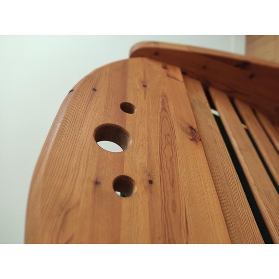 Image 1 of Vintage rocking chair in pine wood and velvet, 1970