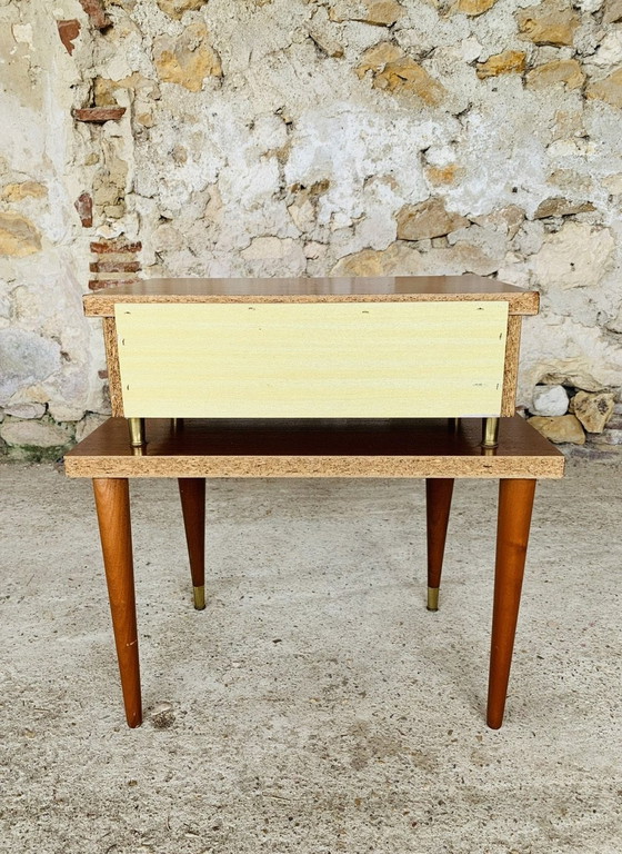 Image 1 of Table de chevet de style scandinave, Mid Century, années 1960