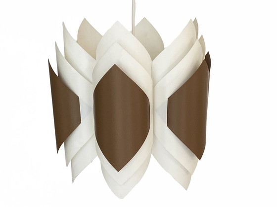 Image 1 of Lampe suspendue en feuille de plastique "Ballett" par Lars Schiøler pour Hoyrup Lighting. Danemark 1970S