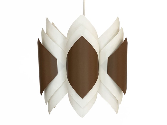 Image 1 of Lampe suspendue en feuille de plastique "Ballett" par Lars Schiøler pour Hoyrup Lighting. Danemark 1970S