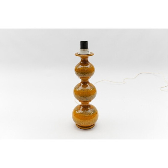 Image 1 of Lampe de table vintage en céramique orange par Kaiser Leuchten, Allemagne 1960