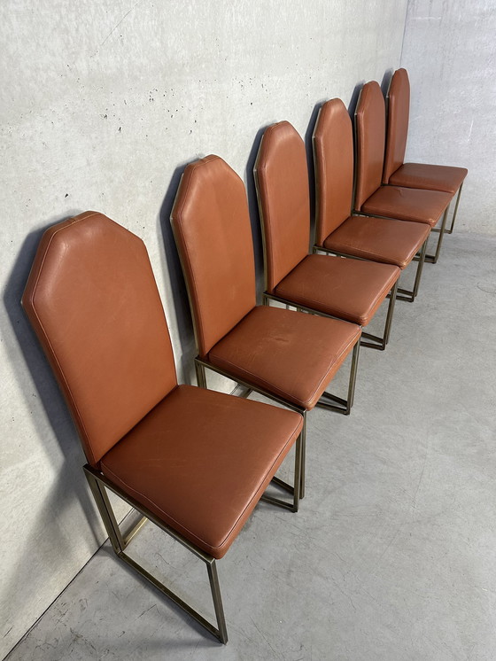 Image 1 of Table de salle à manger Regency au design vintage + 6 chaises - Belgochrom