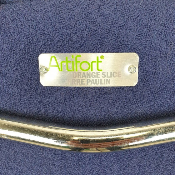 Image 1 of Fauteuil vintage à tranches orange par Pierre Paulin pour Artifort, 1980