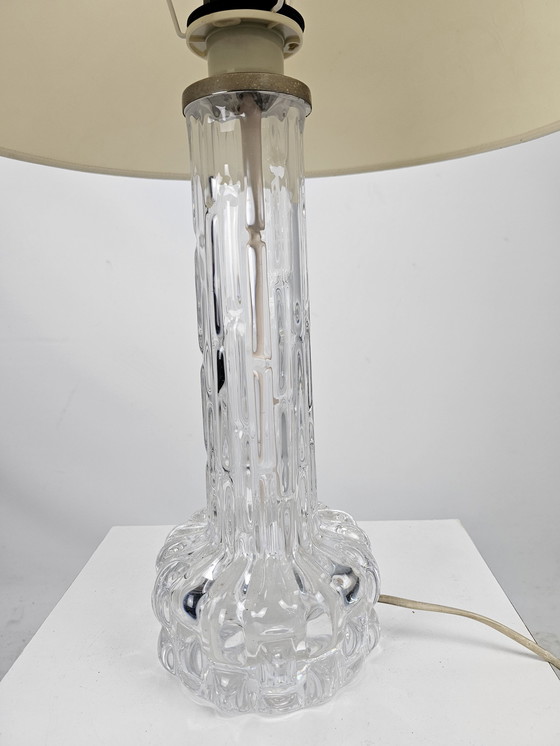 Image 1 of Lampe de table en verre par Carl Fagerlund pour Orrefors