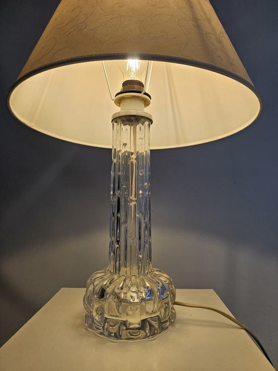 Image 1 of Lampe de table en verre par Carl Fagerlund pour Orrefors