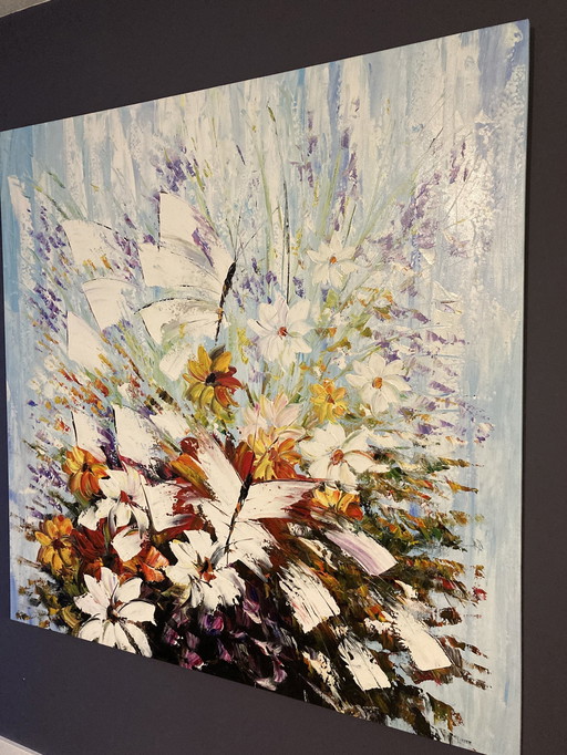 Peinture moderne de fleurs