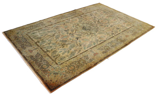 Tapis persan Ancien Isfahan Très Fin Avec Soie 240 X 154 Cm