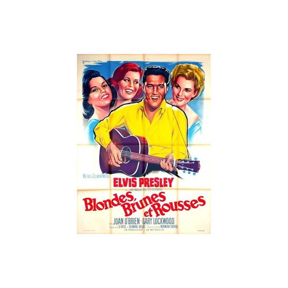 Image 1 of Affiche de film vintage "blondes et rousses", 1960