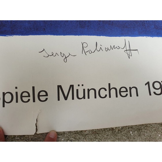 Image 1 of Affiche originale des Jeux olympiques de Munich par Serge Poliakoff, 1972