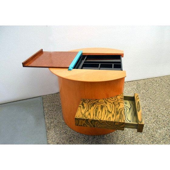 Image 1 of Bureau vintage Sophia en bois massif et métal par Aldo Cibic pour Memphis Milano, 1985