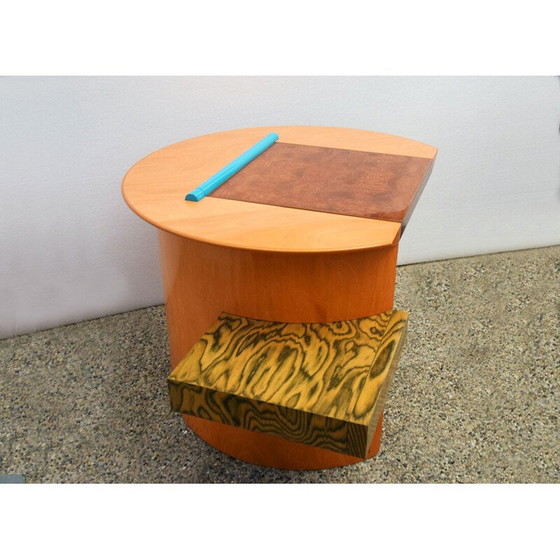 Image 1 of Bureau vintage Sophia en bois massif et métal par Aldo Cibic pour Memphis Milano, 1985