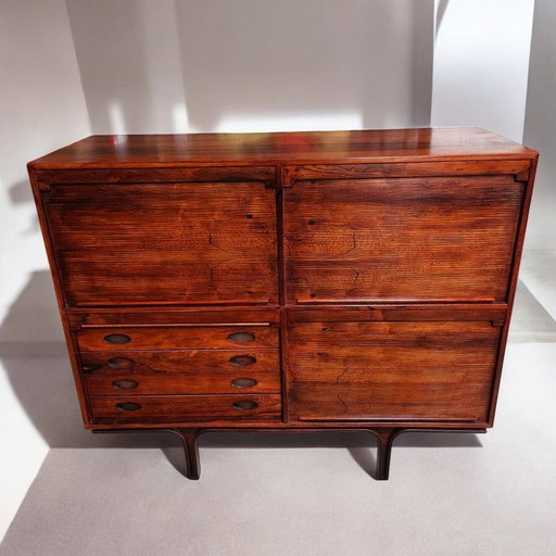 Gianfranco Frattini Bernini Highboard Rosewood 60S Sideboard