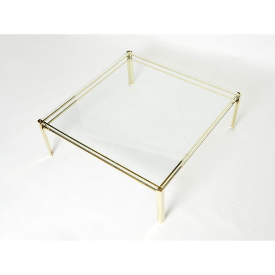 Image 1 of Table basse vintage en bronze carré par J.T. Lepelletier pour Broncz, 1960