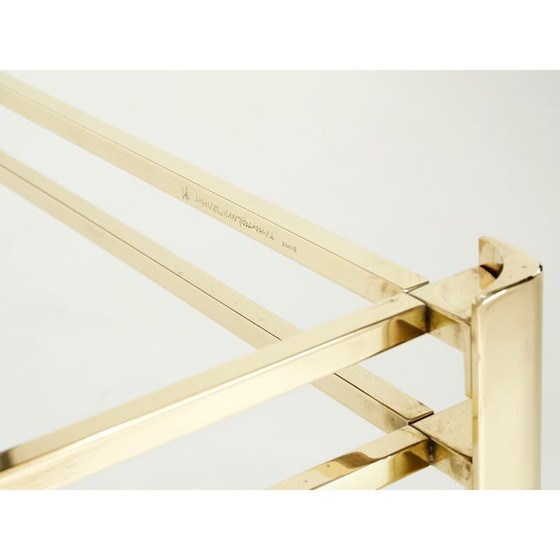 Image 1 of Table basse vintage en bronze carré par J.T. Lepelletier pour Broncz, 1960