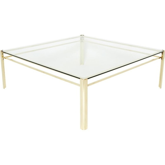 Image 1 of Table basse vintage en bronze carré par J.T. Lepelletier pour Broncz, 1960