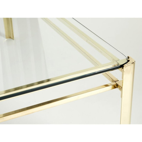 Image 1 of Table basse vintage en bronze carré par J.T. Lepelletier pour Broncz, 1960