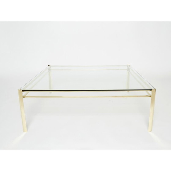 Image 1 of Table basse vintage en bronze carré par J.T. Lepelletier pour Broncz, 1960