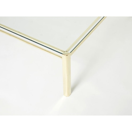 Image 1 of Table basse vintage en bronze carré par J.T. Lepelletier pour Broncz, 1960