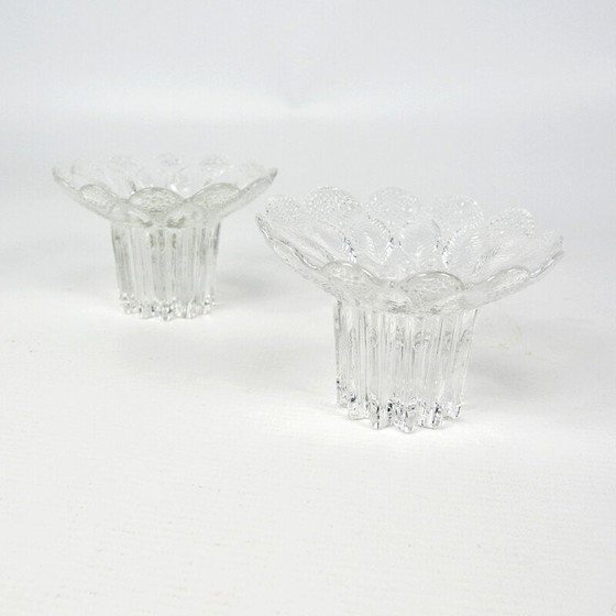 Image 1 of Paire de chandeliers vintage en cristal de Lausitzer, Allemagne 1980