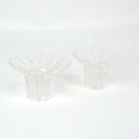 Image 1 of Paire de chandeliers vintage en cristal de Lausitzer, Allemagne 1980