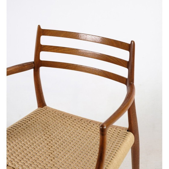 Image 1 of Paire de fauteuils en teck vintage par N.O. Møller pour J. L. Møllers Møbelfabrik, 1962s