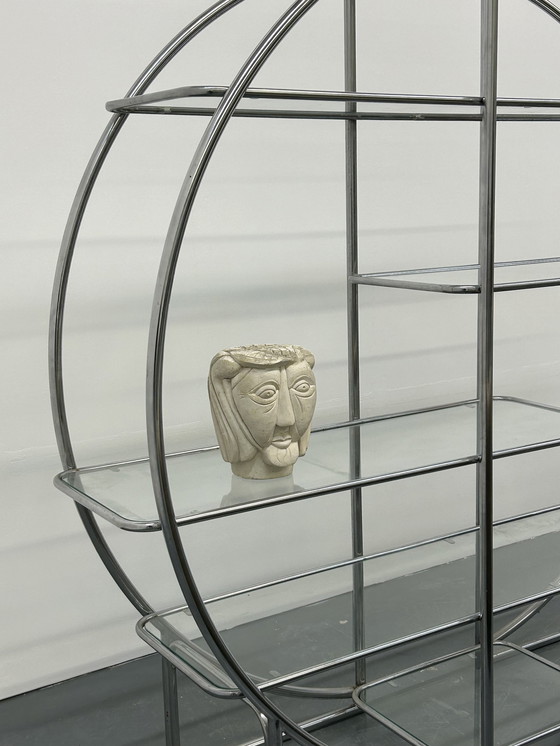 Image 1 of Sculpture en plâtre d'une tête signée P.J.M.