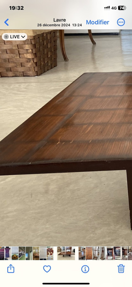 Image 1 of Grande table basse en bambou