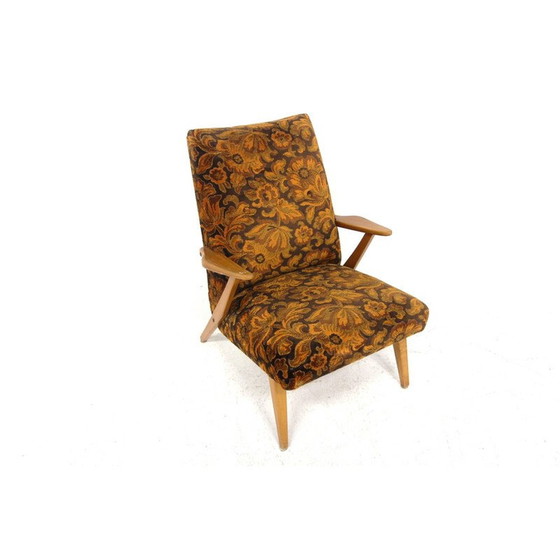 Image 1 of Fauteuil scandinave vintage en bois de hêtre, Suède 1950