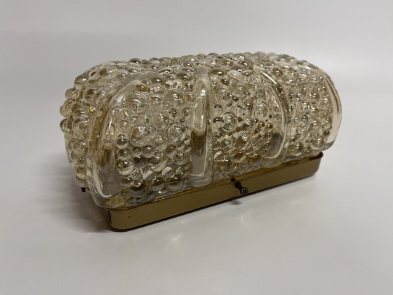 Image 1 of Lampe murale vintage Mid Century style Helena Tynell huile brillante or 'Bubbles'.
