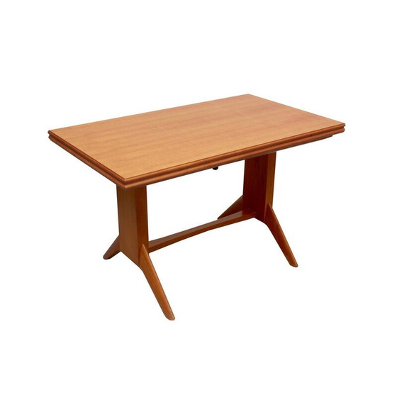 Image 1 of Table basse réglable en bois de cerisier vintage pour Wilhelm Renz, années 1950