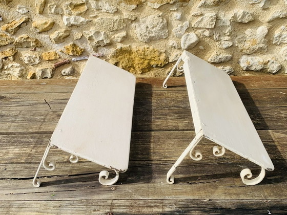 Image 1 of Set Of 2, Vintage, French Garden Shelves, 1930's
