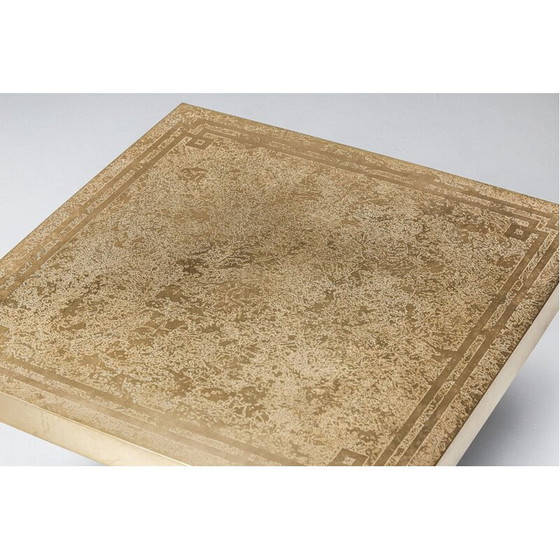 Image 1 of Table basse vintage hollywood regency en laiton par George Mathias, Belgique 1970