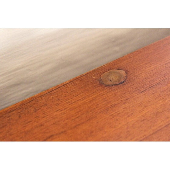 Image 1 of Buffet scandinave vintage en teck massif et laiton années 1950