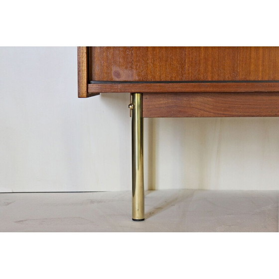 Image 1 of Buffet scandinave vintage en teck massif et laiton années 1950