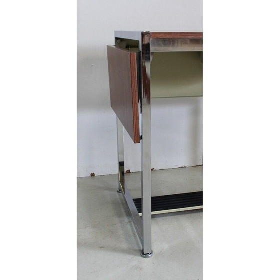 Image 1 of Bureau vintage en métal chromé et formica par Duo, 1970