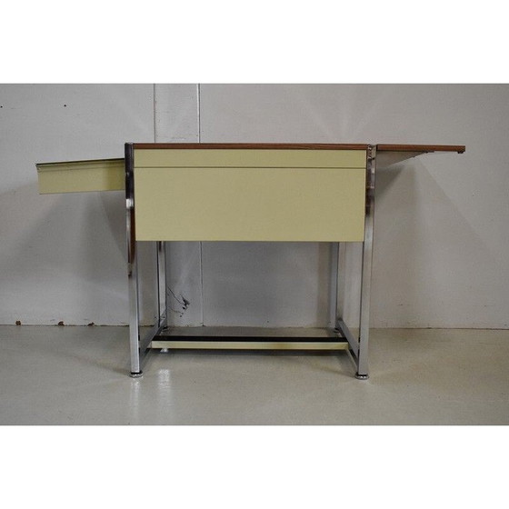Image 1 of Bureau vintage en métal chromé et formica par Duo, 1970