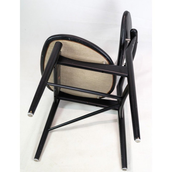 Image 1 of Chaise vintage en bois de chêne peint en noir modèle 108 par Finn Juhl