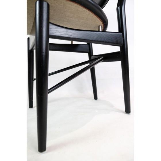 Image 1 of Chaise vintage en bois de chêne peint en noir modèle 108 par Finn Juhl