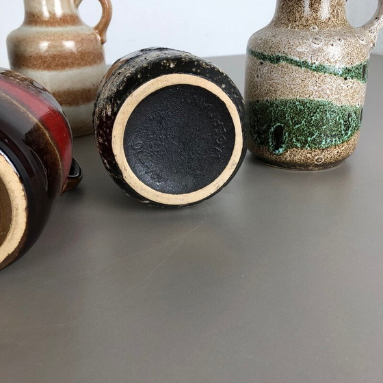 Image 1 of Ensemble de 5 vases vintage en céramique de Scheurich, Allemagne 1970
