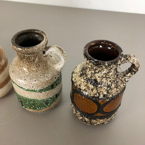 Image 1 of Ensemble de 5 vases vintage en céramique de Scheurich, Allemagne 1970